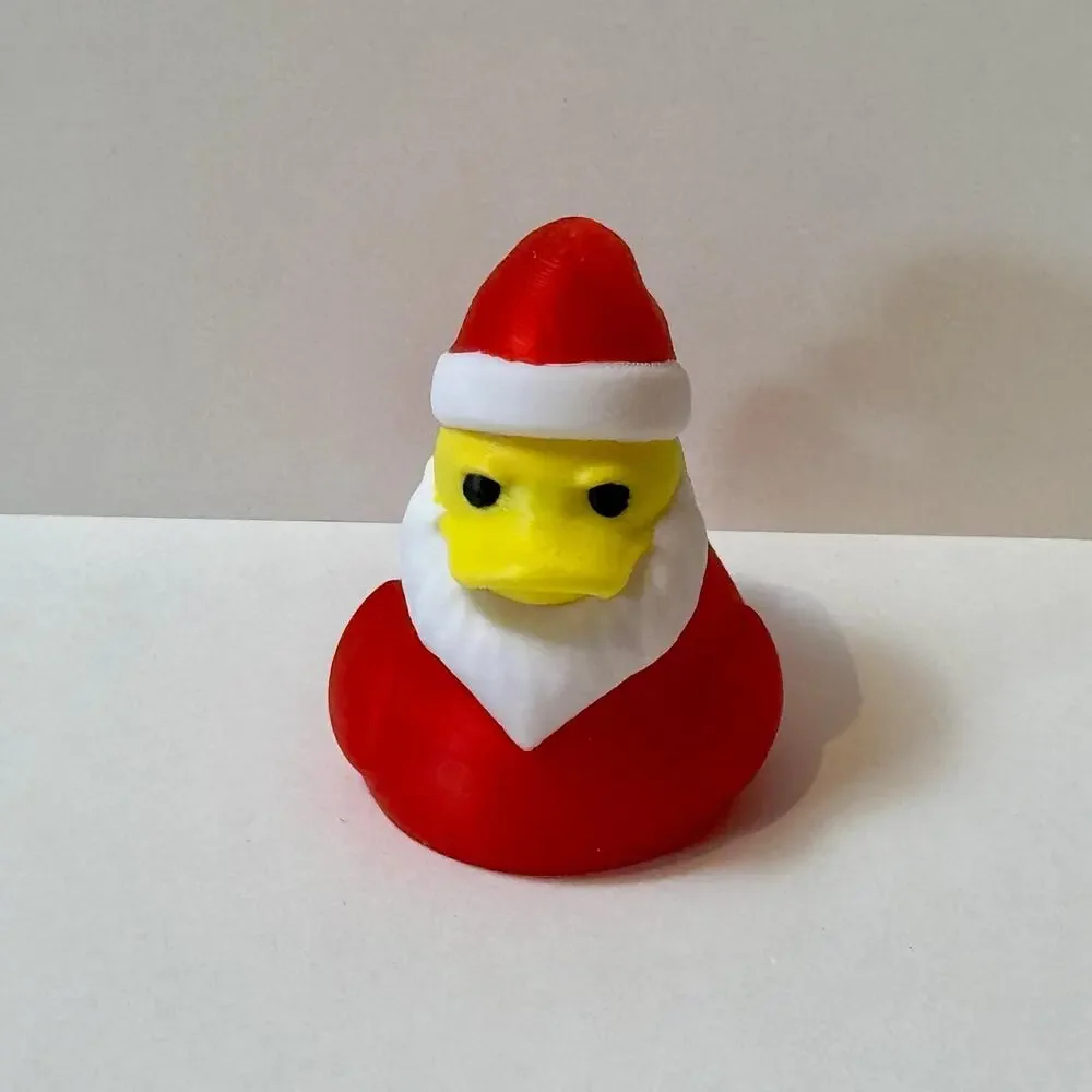 Yellow 3D Plastic Duck In Santa Costume - Jeep -